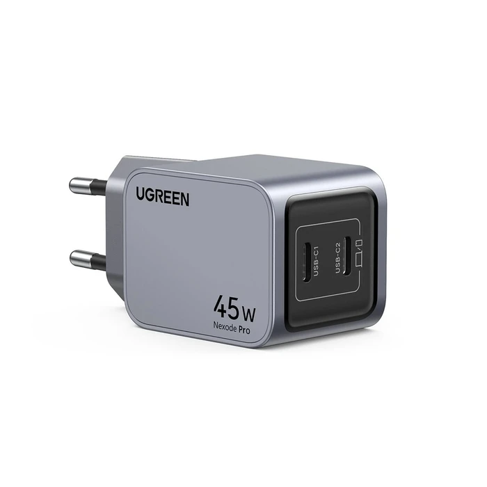 Φορτιστής Πρίζας Ugreen Nexode Pro 45W Dual USB-C GaN Fast EU gray