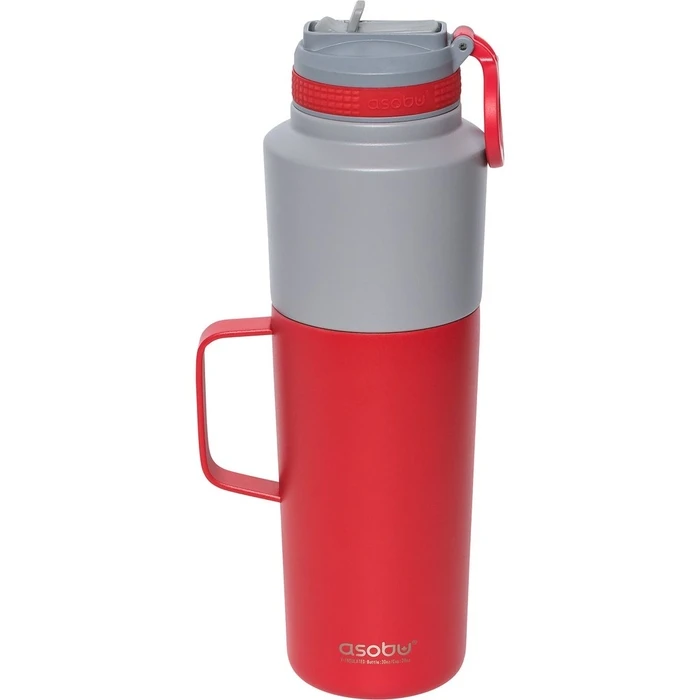 Θερμός Asobu Twin Pack Bottle with Mug red, 0.9 L + 0.6 L
