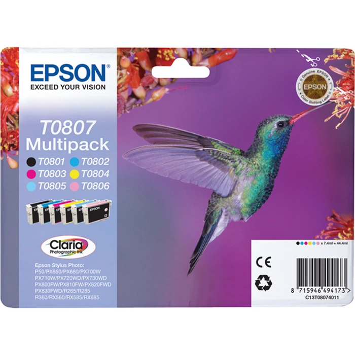 Μελάνι Epson CLARIA Multipack T 080 T 0807