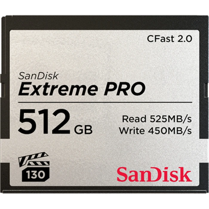 Κάρτα Μνήμης CF SanDisk 2.0 VPG130 512GB Extreme Pro SDCFSP-512G-G46D
