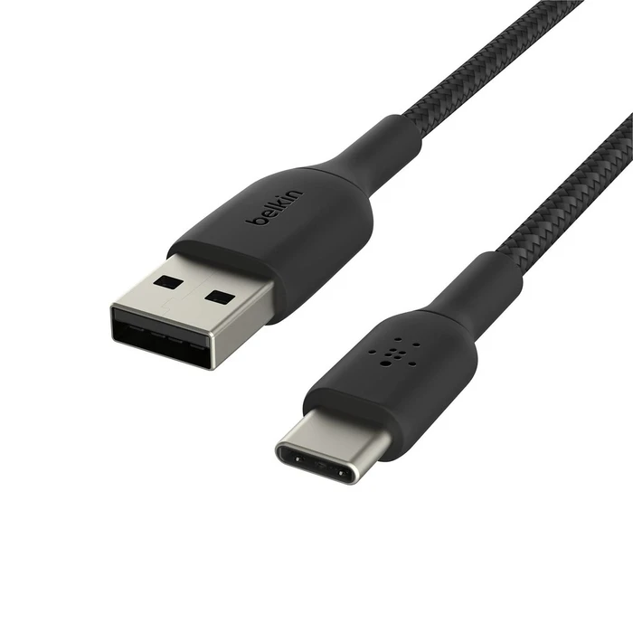 Καλώδιο USB Belkin USB-C/USB-A 3m braided, Black CAB002bt3MBK