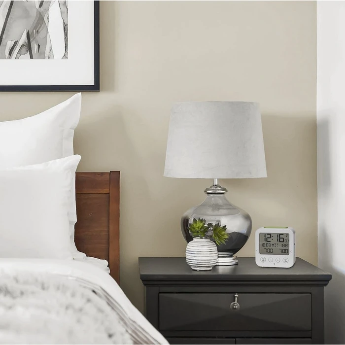 Ρολόι με Ξυπνητήρι TFA 60.2528.02 Bingo White Digital RC Temper