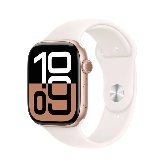Smartwatch Apple Watch Series 10 46Mm Aluminium Rose Gold & Blush Pink Sport Strap Gps+Cellular Mwy73Ql/A