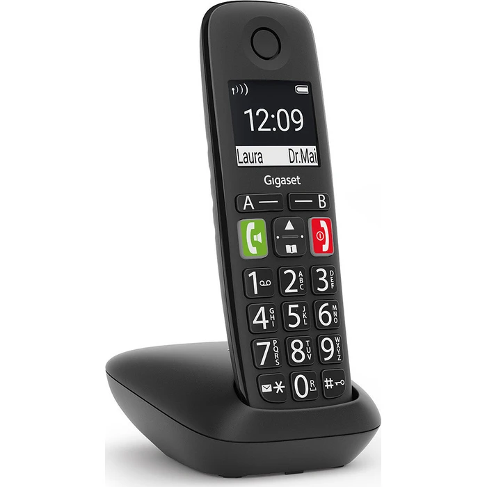 Ασύρματο Τηλέφωνο Gigaset E290 Black (S30852-H2901-D201)