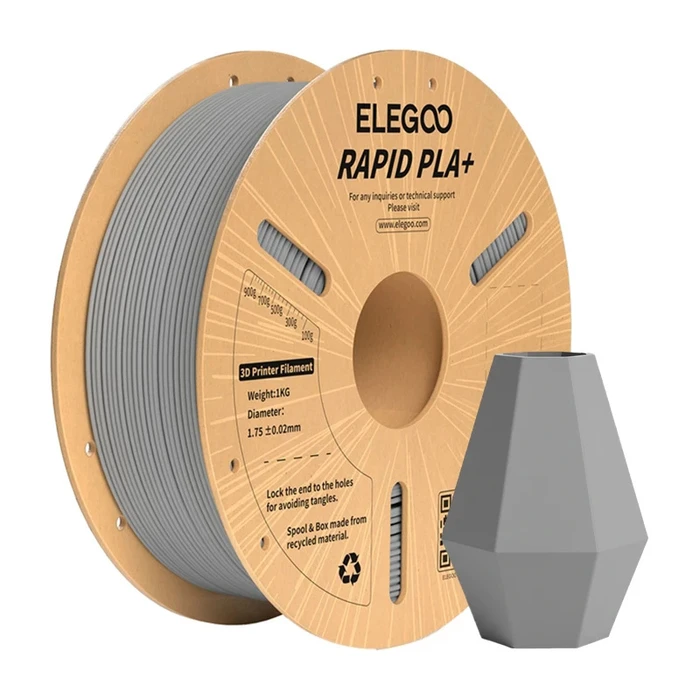 ELEGOO Rapid PLA+ Filament (Grey) 1.75 mm 1kg