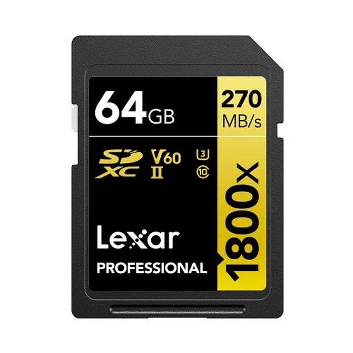 Κάρτα Μνήμης SDXC 64GB Lexar Professional 1800x UHS-II U3 ( 180/270 MB/s )