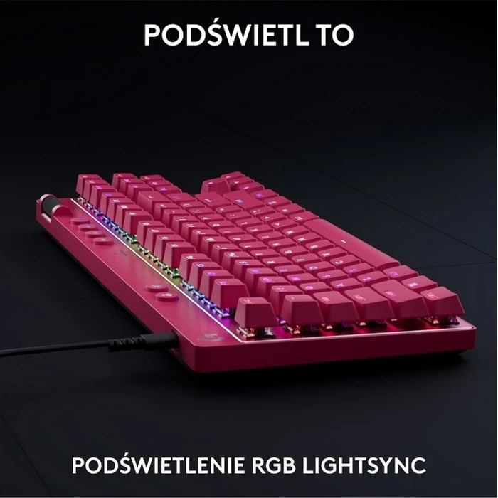 Πληκτρολόγιο Gaming Logitech G Pro X TKL Rapid Magenta