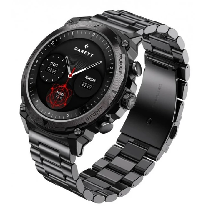Smartwatch Garett Atom Black steel
