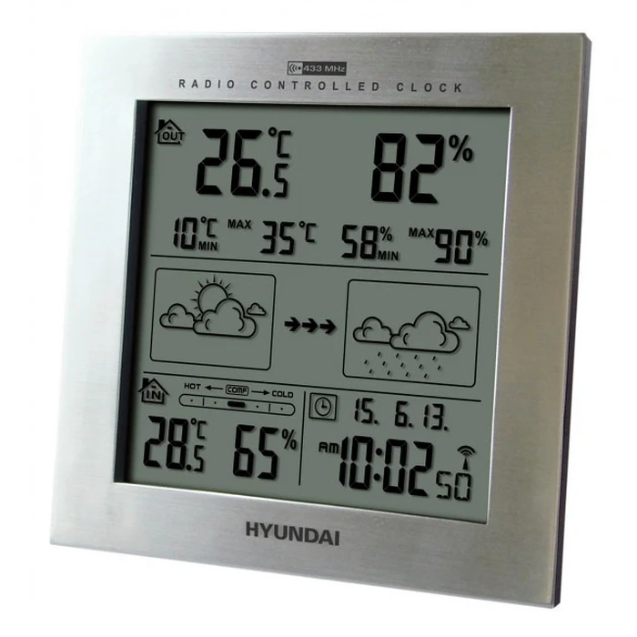 Μετεωρολογικός Σταθμός Hyundai WS 2244 M Silver