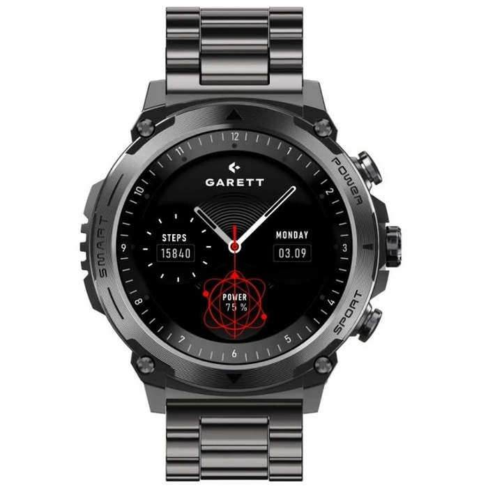 Smartwatch Garett Atom Black steel