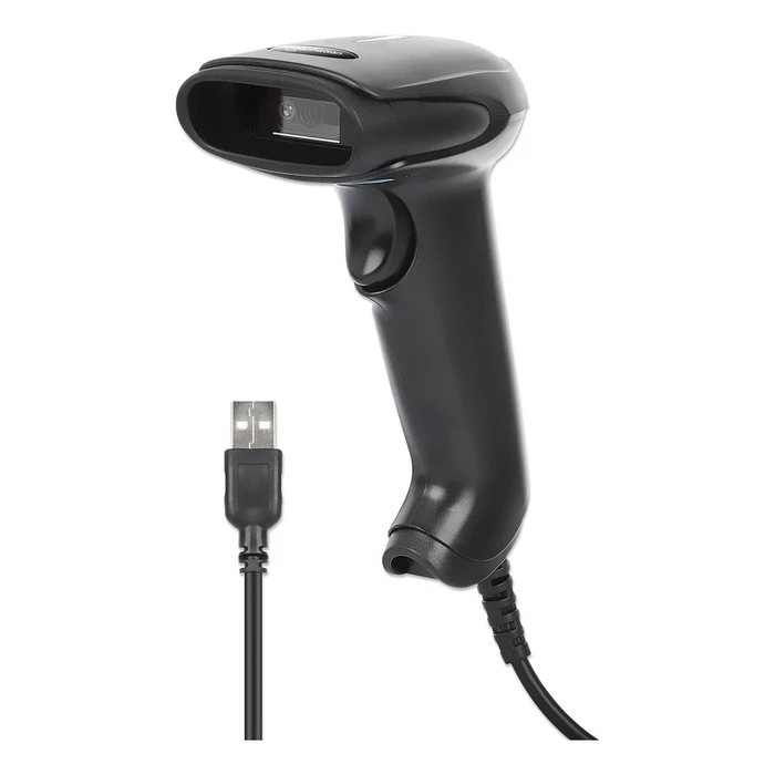 Barcode Scanner Manhattan 2D LED 320mm 1,4m USB-Cable Black