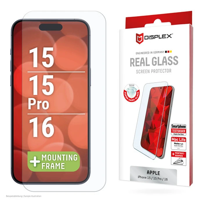 Screen Protector E.V.I Displex Real Glass IPHONE 15/15 PRO/16
