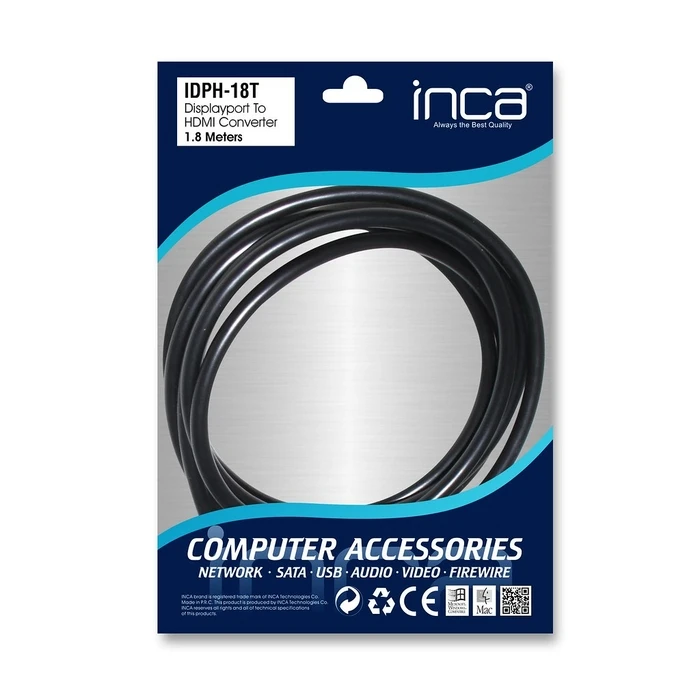 Καλώδιο DisplayPort Inca to HDMI,Cablel?.1,8 m,10,2 Gbit/s (max.)