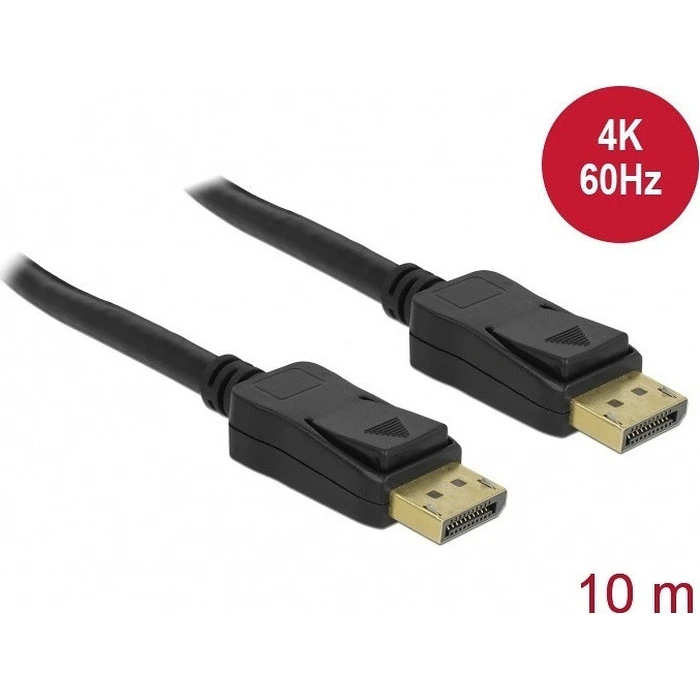 Καλώδιο DisplayPort Delock DP 1.2 -> DP M/M 10.0m Black 4K 60Hz