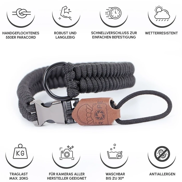 Αξεσουάρ Φωτογραφικών C-Rope Wrist Strap Claw of Paracord 30cm Black retail