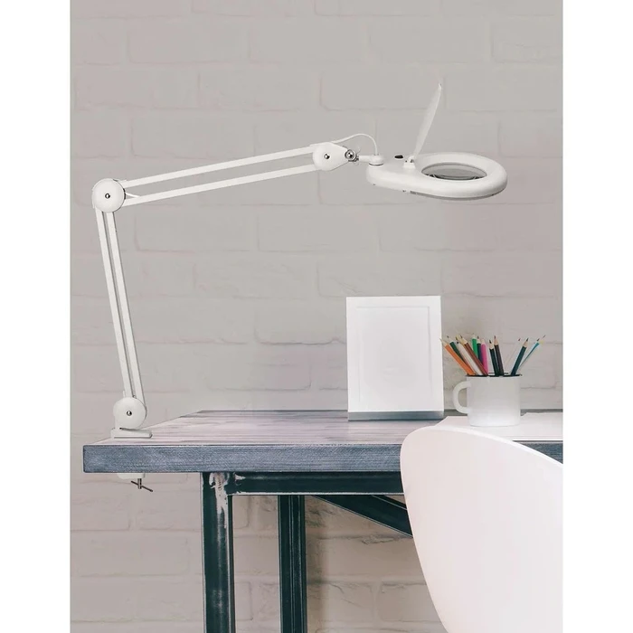 Λάμπα Μεγεθυντικός Maul LED magnifying lamp Viso with clamp White