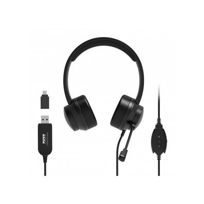 Multimedia Ακουστικά Ασύρματα Port HEADSET COMFORT OFFICE USB + MIC