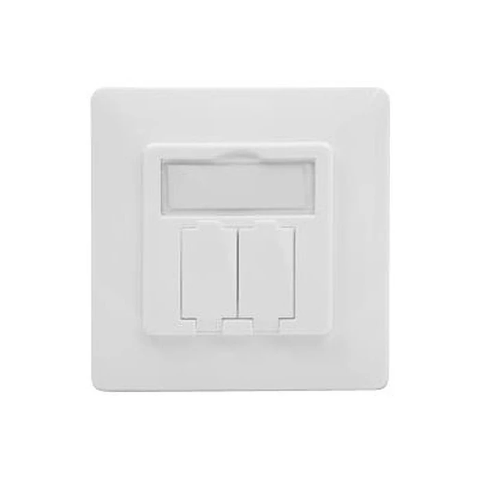 Αξεσουάρ Δικτύου Digitus Keystone Frontplatte for Keystone Module 80x80 White