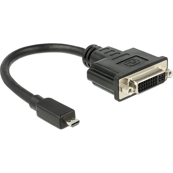 Αντάπτορας HDMI Delock micro D -> DVI(24+1) St/Bu Black
