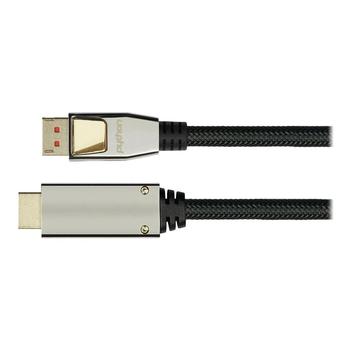 Καλώδιο HDMI Python DisplayPort 1.4/- 2.0 Nylong. Black 10m