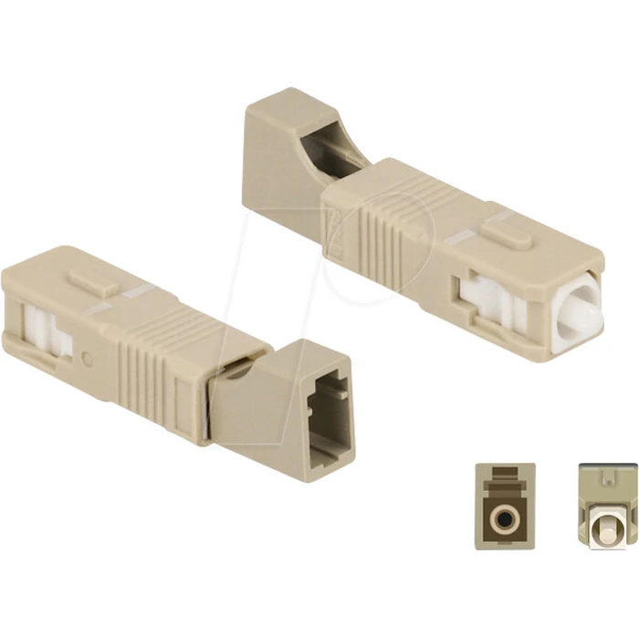 Αντάπτορας Οπτικής Ίνας Delock LWL Hybrid coupling SC Simplex St to LC Bu beige