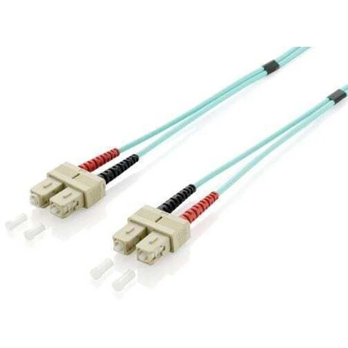 Καλώδιο Οπτικής Ίνας Equip LWL PatchCable SC->SC 10.00m Multimode Duplex OM3 turq polybag