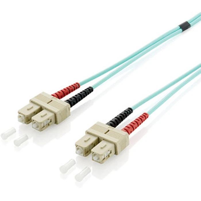 Καλώδιο Οπτικής Ίνας Equip LWL PatchCable SC->SC 10.00m Multimode Duplex OM3 turq polybag