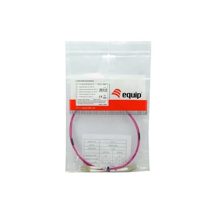 Καλώδιο Οπτικής Ίνας Equip LWL PatchCable LC->LC 10.00m Multimode Duplex OM4 vio polybag