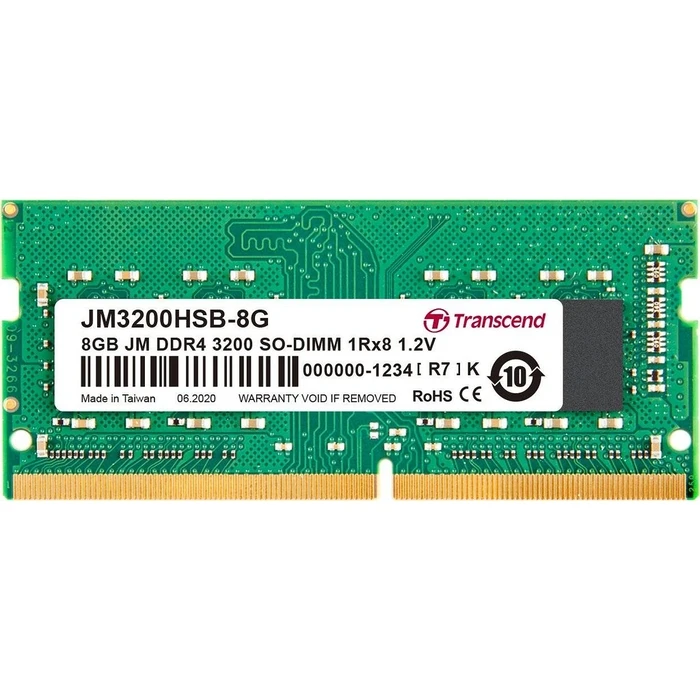 Μνήμη RAM Φορητού DDR4 16GB Transcend 3200 CL22 JetRam, JM3200HSB-16G
