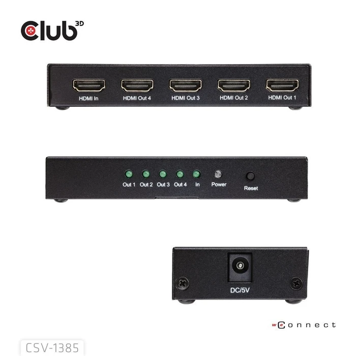 HDMI Splitter Club 3D 1 Input -> 4 Outputs 4K120Hz UHD retail