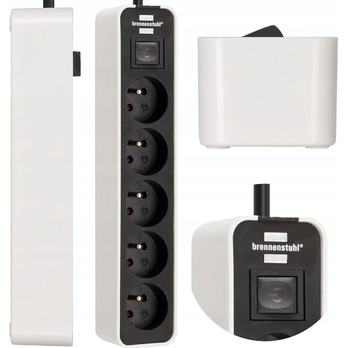 Πολύπριζο Brennenstuhl 5-way White with Black/5.00m