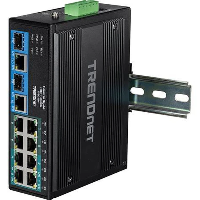 Network Switch Trendnet 10-Port Industrial Gigabit 400W PoE++ DIN-Rail Swit