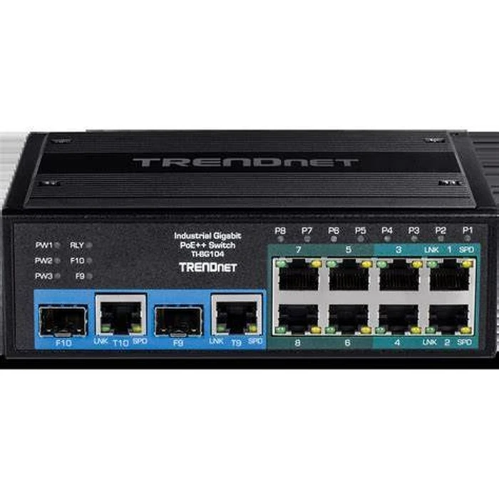 Network Switch Trendnet 10-Port Industrial Gigabit 400W PoE++ DIN-Rail Swit