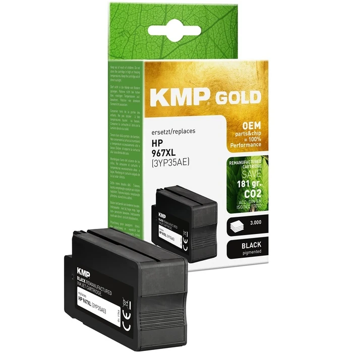 Μελάνι Συμβατό KMP Black w/ HP 3JA31AE 967 XL