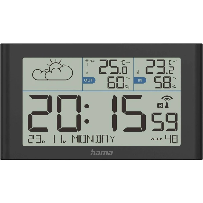Μετεωρολογικός Σταθμός Hama Sylt with Outdoorsensor,radio,Black 222216