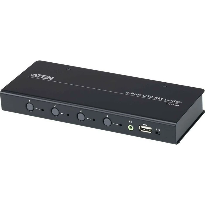 KVM Switch Aten CS724KM USB Boundless KM - keyboard/mouse/USB/audio - 4 ports