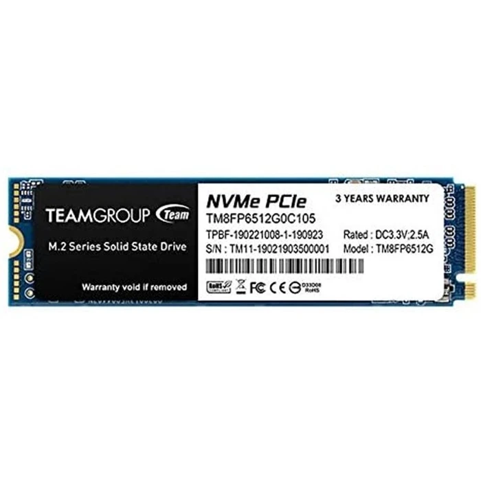 Σκληρός Δίσκος M.2 SSD 512GB Team Group SSD MP33 - 2280 - PCIe 3.0 x4 NVMe