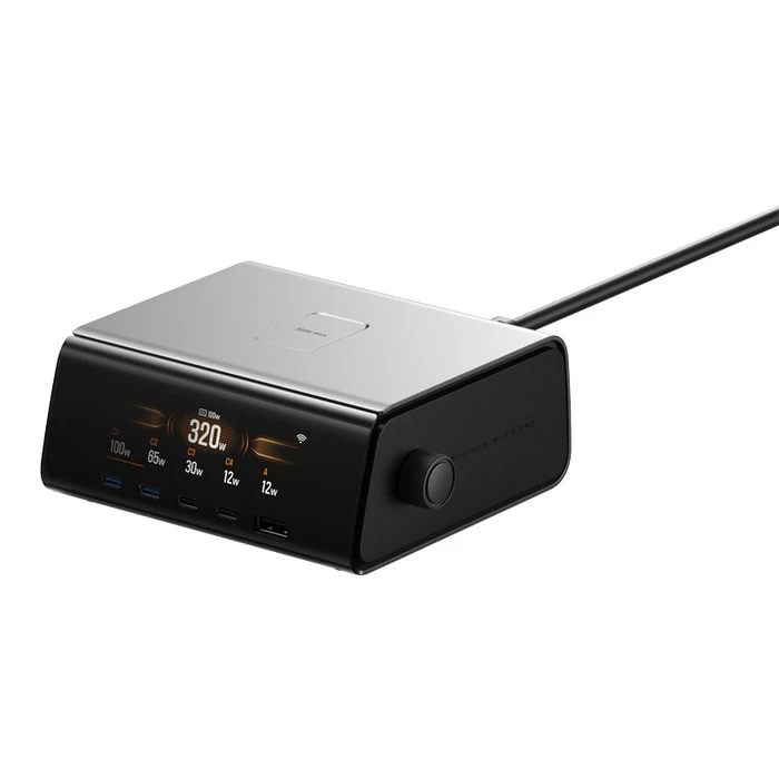 EcoFlow Βάση Φόρτισης GaN με Θύρα USB-A και 4 Θύρες USB-C 320W (RAPID Pro) - Μαύρο