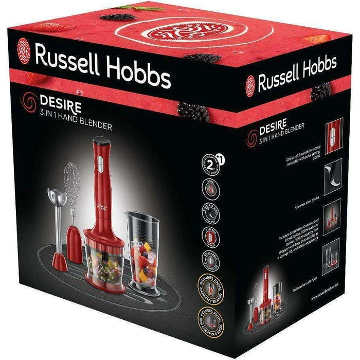 Ραβδομπλέντερ Russell Hobbs Desire 3in1 Κόκκινο (24700-56)