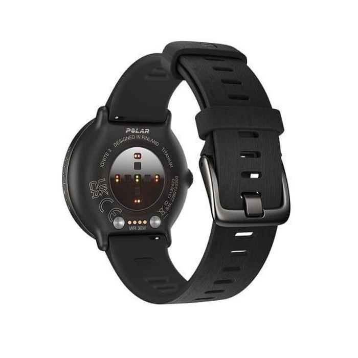 Smartwatch Polar Ignite 3 Titanium Μαύρο Σιλικόνης S/L