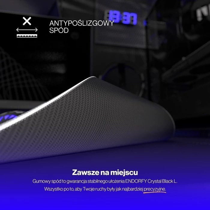 Mousepad Endorfy Crystal Black L