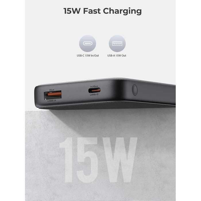 Power Bank Aukey 10000mAh USB-C 15W PB-Y46 Grey