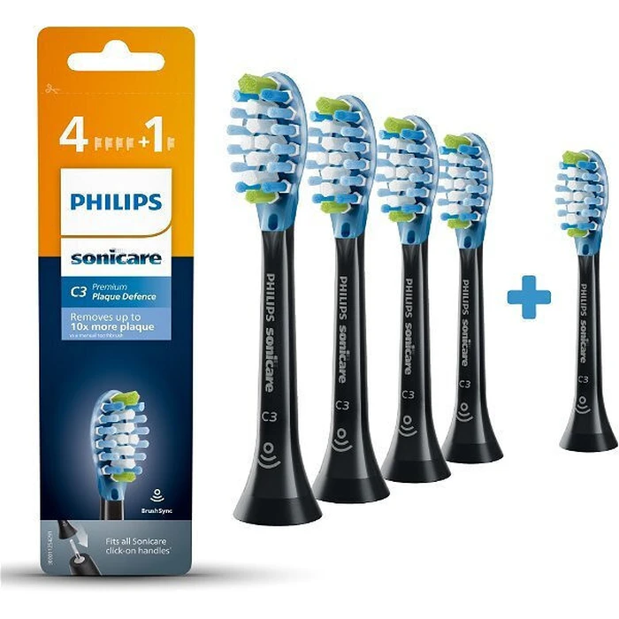 Ανταλλακτικές Κεφαλές για Οδοντόβουρτσα Philips Sonicare C3 Premium Plaque Defence HX9045/33 5x Μαύρο