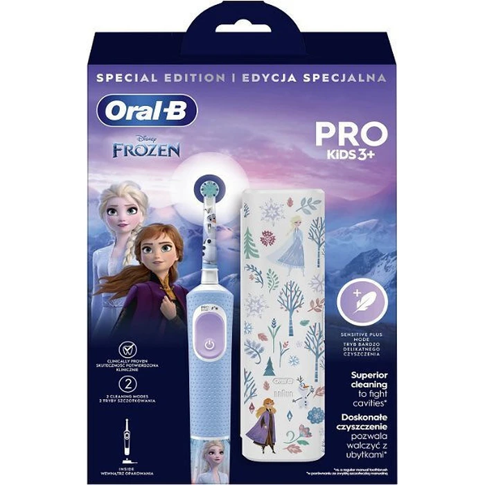 Ηλεκτρική Οδοντόβουρτσα Oral-B Vitality Pro D103 Kids 3+ Frozen + θήκη γαλάζιο