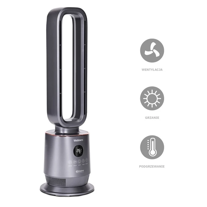Ανεμιστήρας Δαπέδου Weberr TWB1830 2 σε 1 Γκρι
