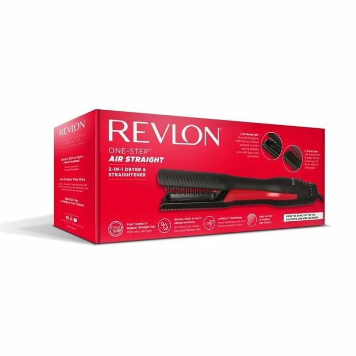 Πρέσα Μαλλιών Revlon One-Step Air Straight RVDR5330E Μαύρο