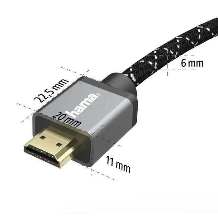 Καλώδιο HDMI Hama 2.1 8K 2m, Premium, Ultra High Speed