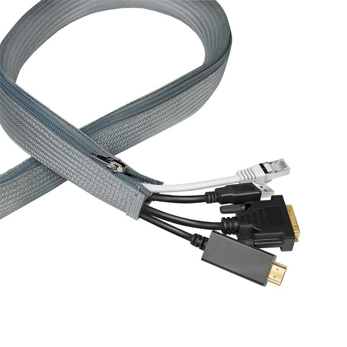 Οργανωτής Καλωδίων Logilink εύκαμπτο 2.0m x 50 mm Γκρι