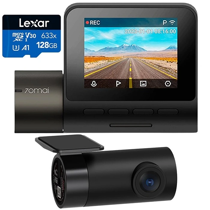Κάμερα Αυτοκινήτου 70Mai Dash Cam A200 + πίσω RC11 + κάρτα Lexar 128GB