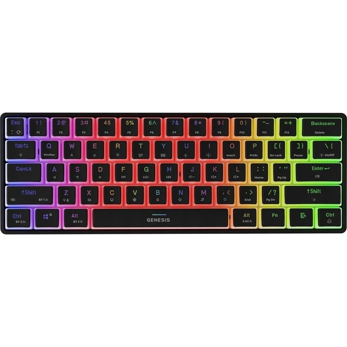 Gaming Πληκτρολόγιο Genesis Thor 660 G2 RGB Μαύρο Gateron Red